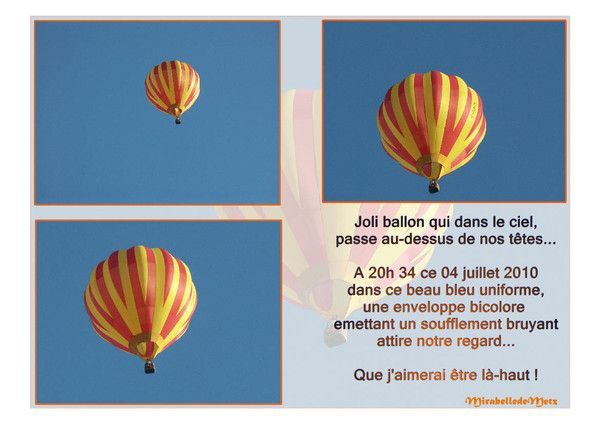 Une mongolfière au-dessus de notre balcon.1